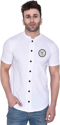 BEYOU FASHION Men Solid Casual White Shirt