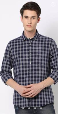 Netplay Men Checkered Casual Blue Shirt