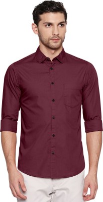 MAHI TAG MENS SHIRT Men Solid Casual Maroon Shirt