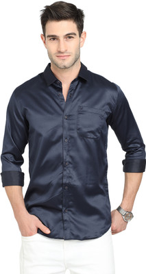 Rs fashions Men Solid Casual Dark Blue Shirt