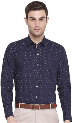 Super Weston Trend Men Solid Casual Dark Blue, White Shirt