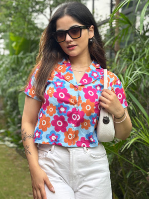 TANDUL Women Floral Print Casual Multicolor Shirt