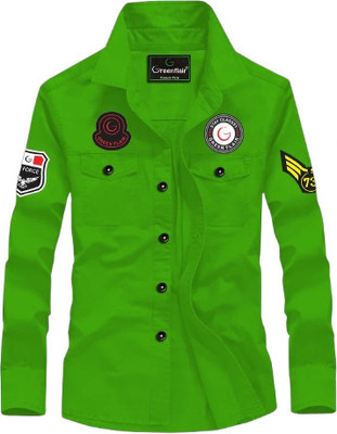 GreenFlair Men Solid Casual Multicolor Shirt