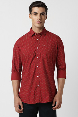VAN HEUSEN Men Printed Casual Red, White Shirt