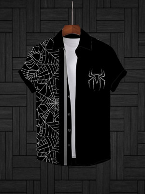 zyromen Men Checkered Casual Black, White Shirt