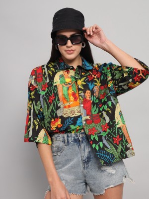 Ravaiyaa - Attitude Is Everything Women Printed Casual Multicolor Shirt