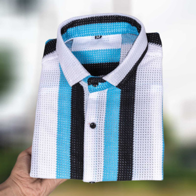 Proshoes Men Striped Casual Multicolor Shirt