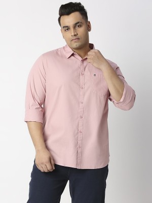 THOMAS SCOTT Men Solid Casual Pink Shirt
