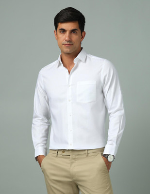 ARROW Men Solid Formal White Shirt