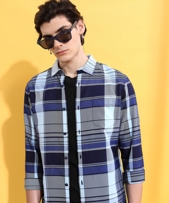 HIGHLANDER Men Checkered Casual Multicolor Shirt