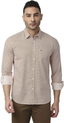 BASICS Men Printed Casual Orange Shirt