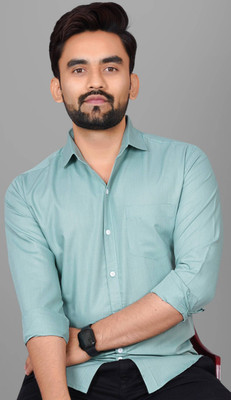 Balkrishna Creation Men Solid Casual Light Green Shirt
