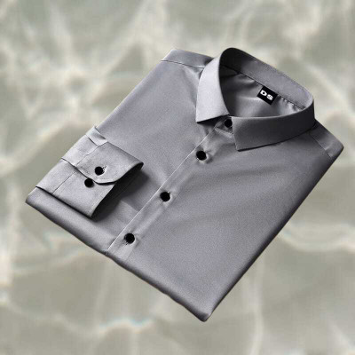 HEJAMAA CREATION Men Self Design Casual Grey Shirt