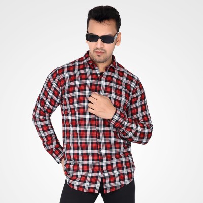 Private Image Men Checkered Casual Red, White Shirt