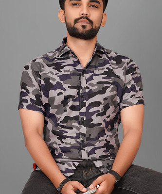 Voroxy Men Printed Casual Multicolor Shirt