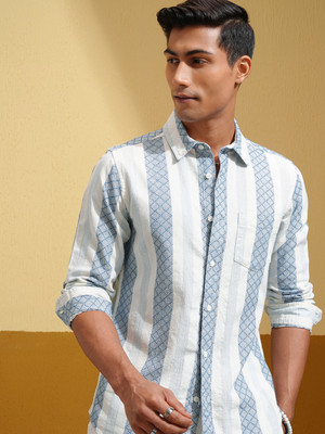 HIGHLANDER Men Striped Casual Multicolor Shirt