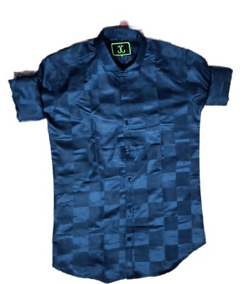 Jack & Jorge Men Printed Casual Blue Shirt