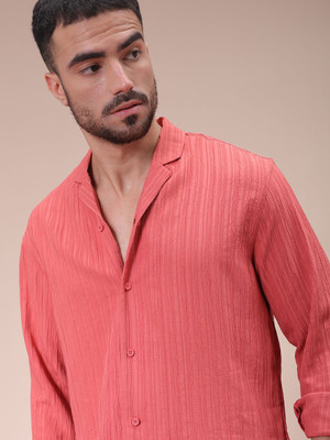 The Indian Garage Co. Men Solid Casual Red Shirt