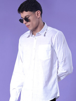 V-MART Men Printed Casual White Shirt