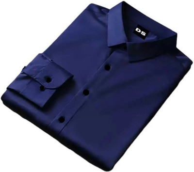 VASTRAM TREND Men Solid Formal Blue Shirt