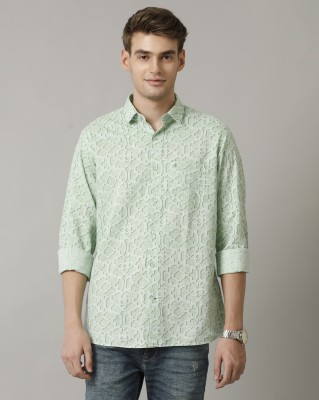 CAVALLO BY LINEN CLUB Men Printed Casual Green Shirt