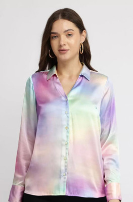 METRONAUT Women Solid Party Multicolor Shirt