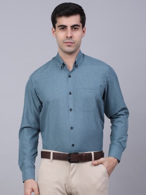 JAINISH Men Self Design Formal Grey Shirt