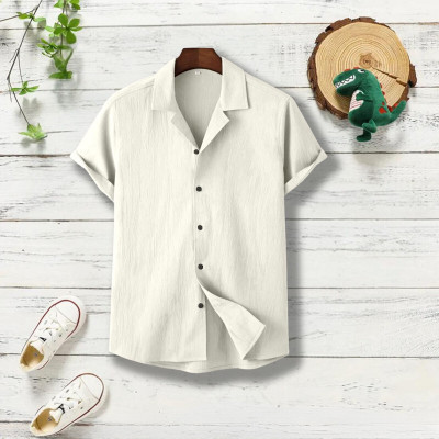 Mahek creation Boys Self Design Casual White Shirt