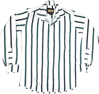 Priya vastaralaya Men Striped Casual Multicolor Shirt