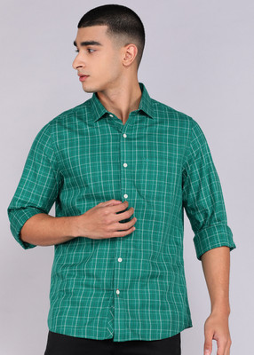 KILLER Men Checkered Casual Green Shirt