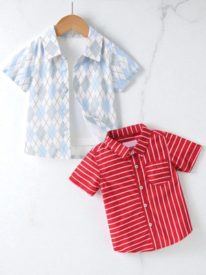 RAVYA TRENDZ Boys Printed Casual Multicolor Shirt