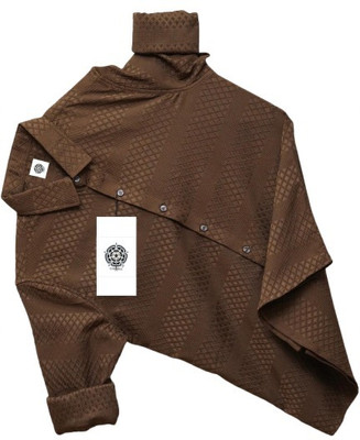 TYRELL Men Self Design Casual Brown Shirt