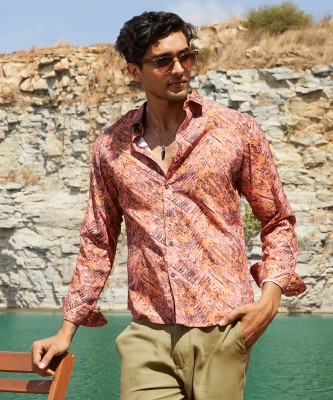 CAMPUS SUTRA Men Printed Casual Brown Shirt