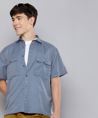 AEROPOSTALE Men Solid Casual Blue Shirt