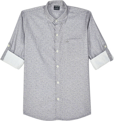 Charchit Boys Printed Casual Grey Shirt