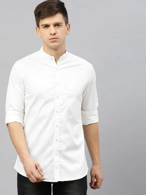 PROTOCOL Men Solid Casual White Shirt