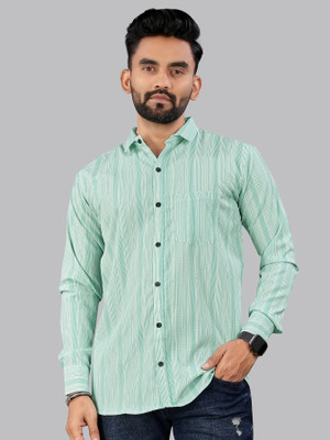 ISUEL FAB Women Printed Casual Light Blue Shirt
