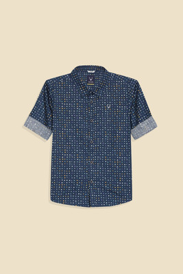 Allen Solly Boys Printed Casual Blue Shirt