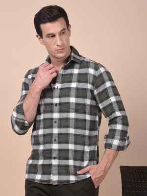 CRIMSOUNE CLUB Men Checkered Casual Green, Multicolor Shirt