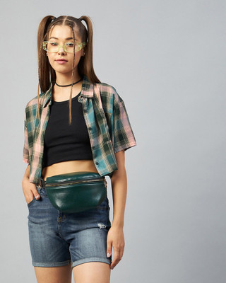 Chimpaaanzee Women Checkered Casual Multicolor Shirt