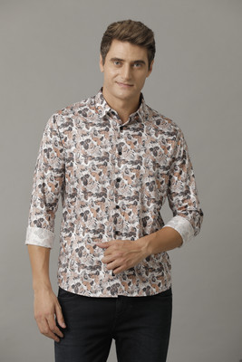 VOI JEANS Men Printed Casual White Shirt