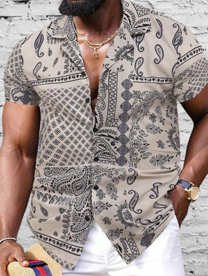 HouseOfCommon Men Printed Casual Multicolor Shirt