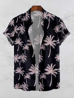 Manamrut Men Printed Casual Black, Pink Shirt