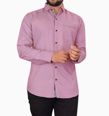 MAHADEV ENTERPRISE Men Solid Casual Purple Shirt