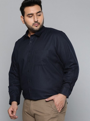 METRONAUT PLUS Men Solid Formal Dark Blue Shirt