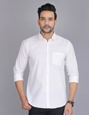 Wristy Men Checkered Casual White Shirt