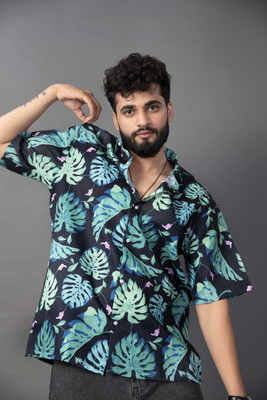 Mast & Harbour Men Floral Print Casual White Shirt