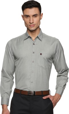 Harnod Men Self Design Formal Grey Shirt