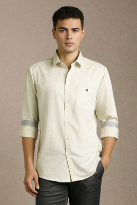 LOUIS PHILIPPE Men Self Design Casual Beige Shirt