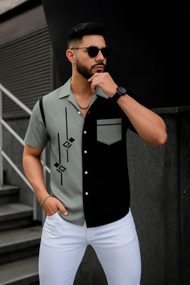 SHFASHION Men Color Block Casual Multicolor Shirt